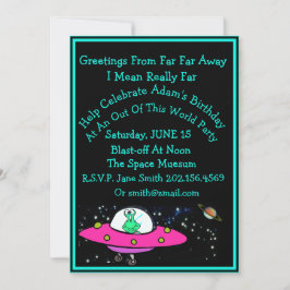 Lönsam inbjudan till Alien & Space Frakt Birthday