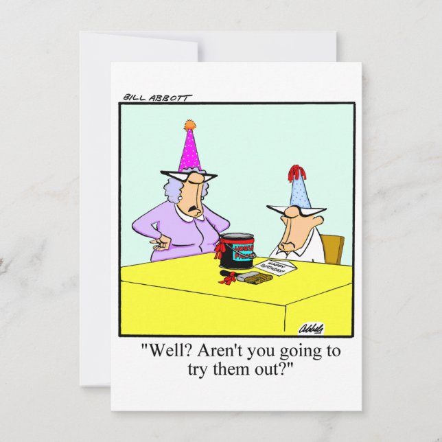 Lönsam inbjudan till Humor-partiet för födelsedage (Framsida)