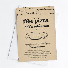 Lönsam inbjudan till Pizza Bröllop Rehearsal Midda