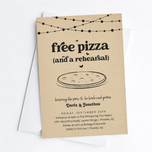 Lönsam inbjudan till Pizza Bröllop Rehearsal Midda