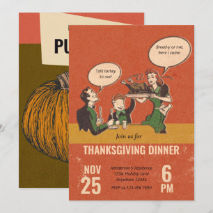 Lönsam inbjudan till servergrupp för Thanksgiving