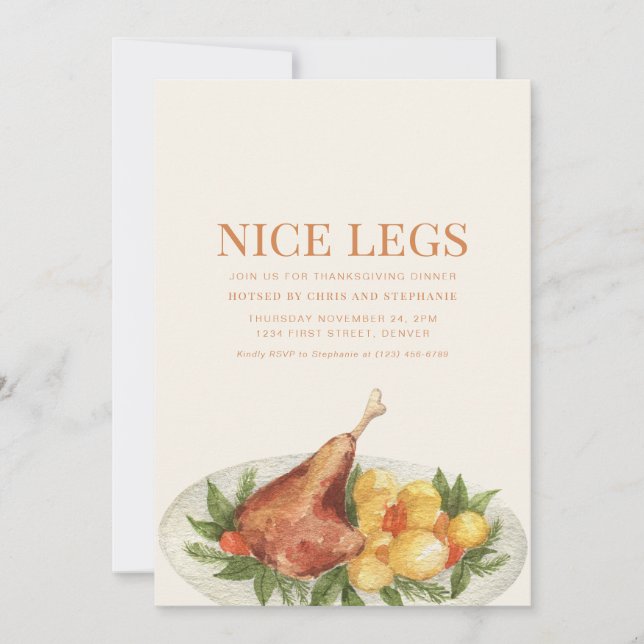 Lönsam inbjudan till servergrupp för Thanksgiving (Framsida)