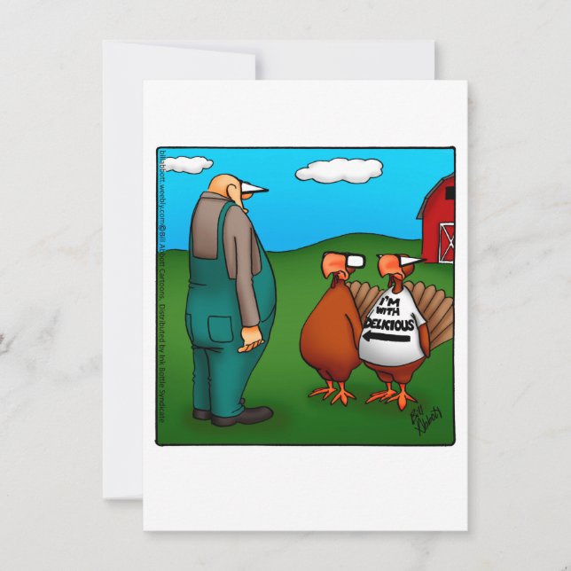 Lönsam inbjudan till Thanksgiving "Jag är med Deli (Framsida)