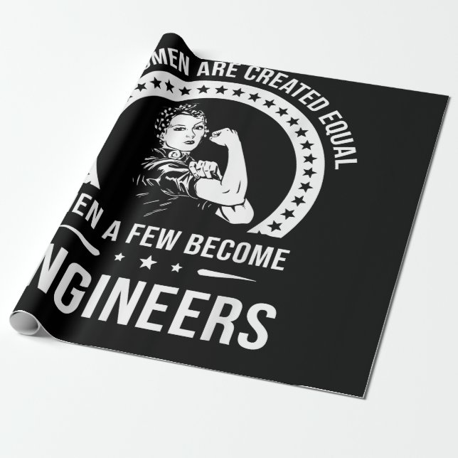 Lönsam Ingenjör för alla kvinnor Skapas lika Presentpapper (Utrullad)