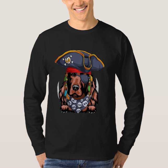 Lönsam irländsk bokstav Hund i Pirat Hat med två s T Shirt (Framsida)