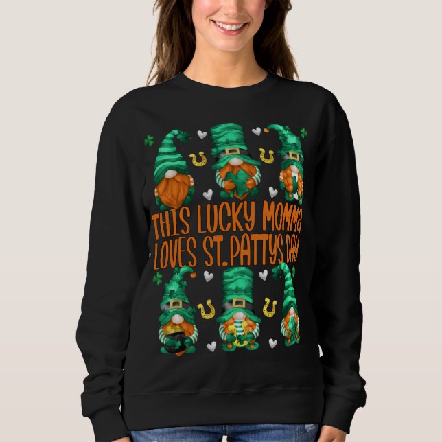Lönsam irländsk gnomes Denna lucky Momma Kärlek St T Shirt (Framsida)