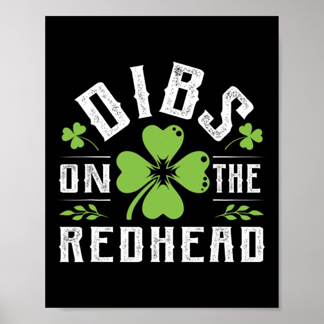 Lönsam irländsk St patricks day Shamrock Dibs på R Poster (Framsidan)