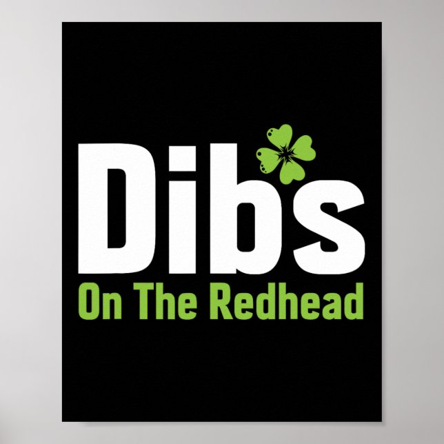 Lönsam irländsk St patricks day Shamrock Dibs på R Poster (Framsidan)