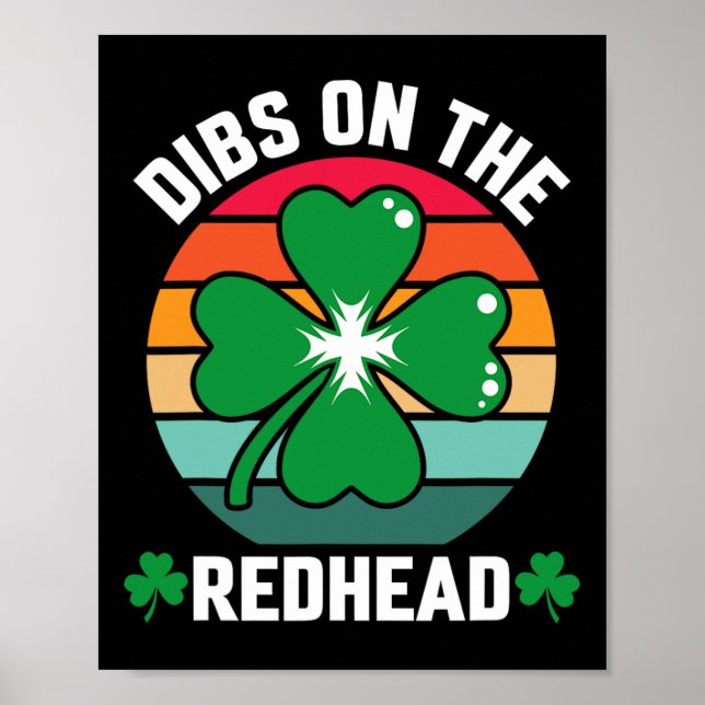 Lönsam irländsk St patricks day Shamrock Dibs på R Poster (Framsidan)
