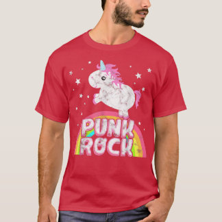 Lönsam ironisk Coola Unicorn Punk Rock musik Tee F