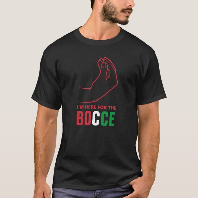 Lönsam italiensk Ord - BOCCE T Shirt (Framsida)