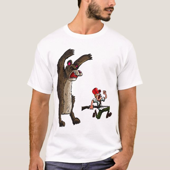 Lönsam jägare och björnskjorta t-shirt (Framsida)
