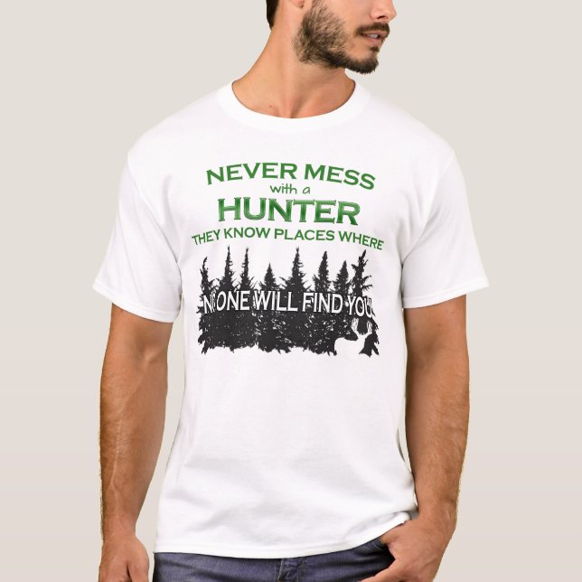 Lönsam jakt  aldrig med Hunter T Shirt (Framsida)