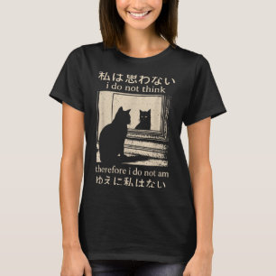 Lönsam japansk kattlapp I Tänka därför är jag T Shirt
