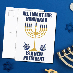 Lönsam judisk antitrumppolitisk Hanukkah Helg Vykort
