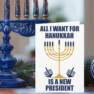 Lönsam judisk antitrumppolitisk Hanukkah Helgkort