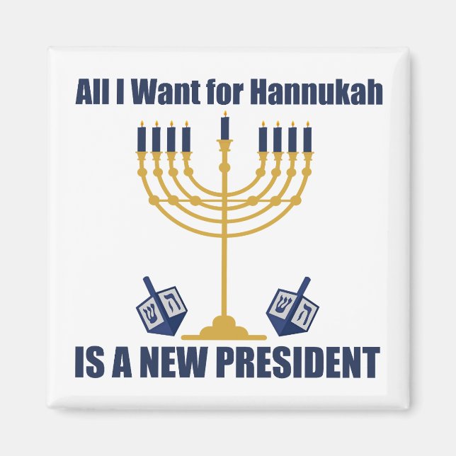 Lönsam judisk antitrumppolitisk Hanukkah Magnet (Framsidan)