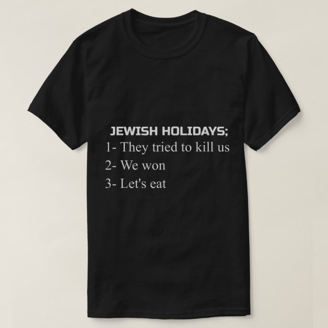Lönsam judisk Joke Helgdag Humor Gift för Passover T Shirt (Design framsida)