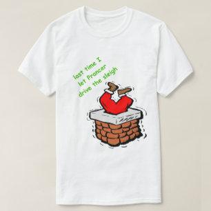 Lönsam jul Jultomten Stuck upp och ner T Shirt