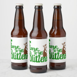 Lönsam Julfest för dryga renar Ölflaska Etikett