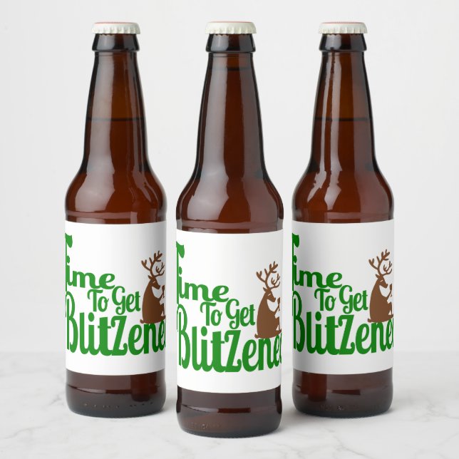 Lönsam Julfest för dryga renar Ölflaska Etikett (Flaskor)