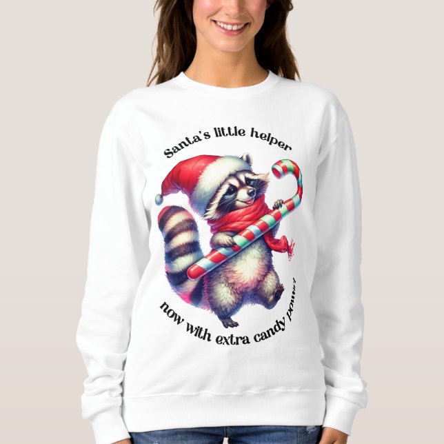 Lönsam julte: candy-käpp raccoon t shirt (Framsida)