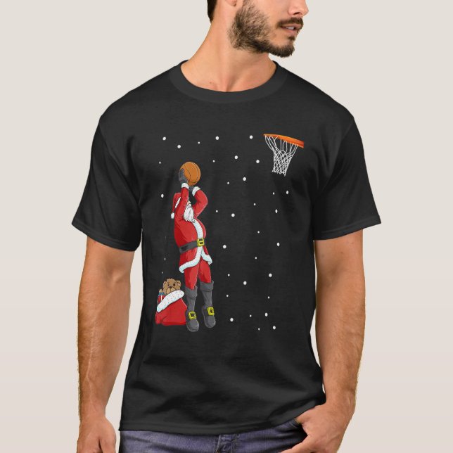 Lönsam Jultomten Basketball-Jumper T Shirt (Framsida)