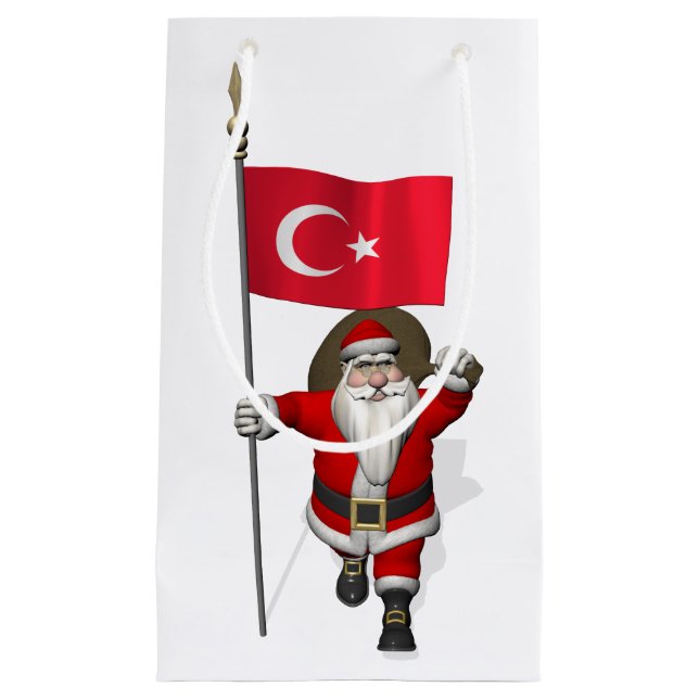 Lönsam Jultomten med Flagga Turkiet (Framsidan)