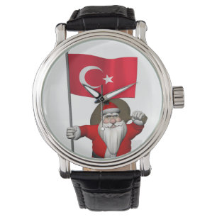 Lönsam Jultomten med Flagga Turkiet Armbandsur