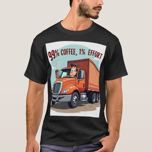 Lönsam kaffe Älskare T-Shirt: 99 % kaffe 1 % anstr T Shirt (Framsida)
