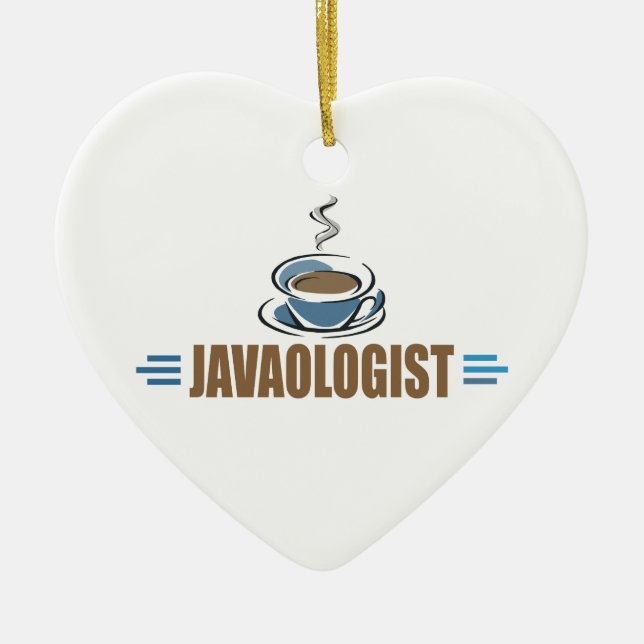 Lönsam kaffe julgransprydnad keramik (Framsidan)