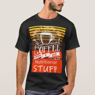 Lönsam kaffedocka för en näringspromi t shirt
