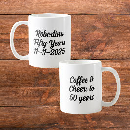 Lönsam kaffeost 50 år 50:e födelsedagen kaffemugg