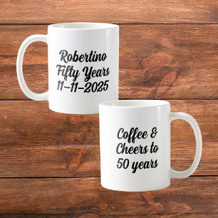 Lönsam kaffeost 50 år 50:e födelsedagen kaffemugg