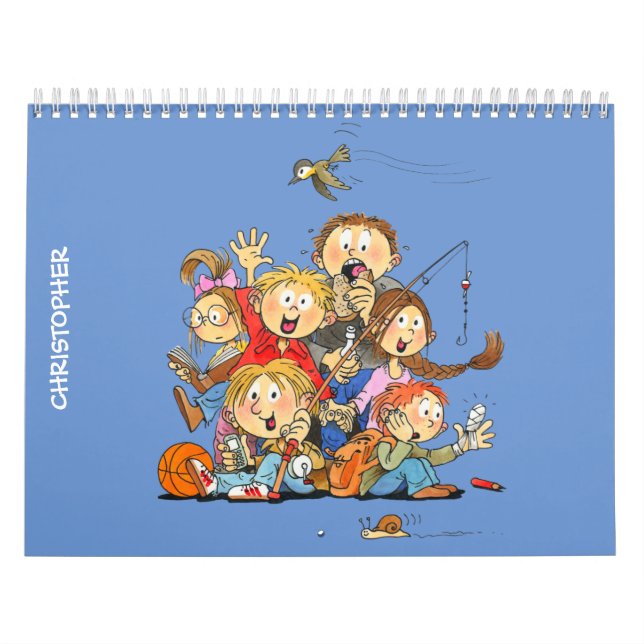 Lönsam kalender För barn - Blue Kids Calendars (Omslag)