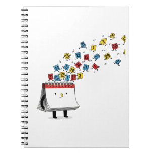Lönsam kalender Tecknad bärbar dator - Escaping Jo Anteckningsbok