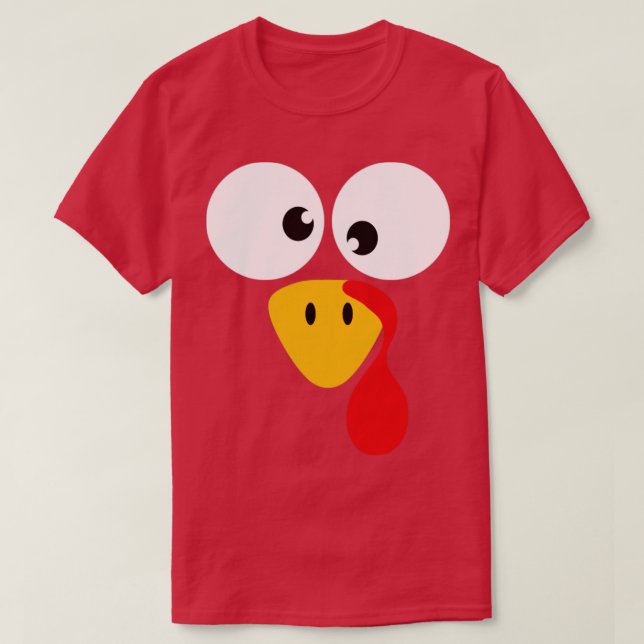 Lönsam kalkon-ansikte för thanksgiving-familjedräk t shirt (Design framsida)
