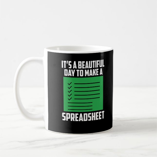 Lönsam kalkylbladsredovisning CPA Bokföring Humor Kaffemugg (Vänster)