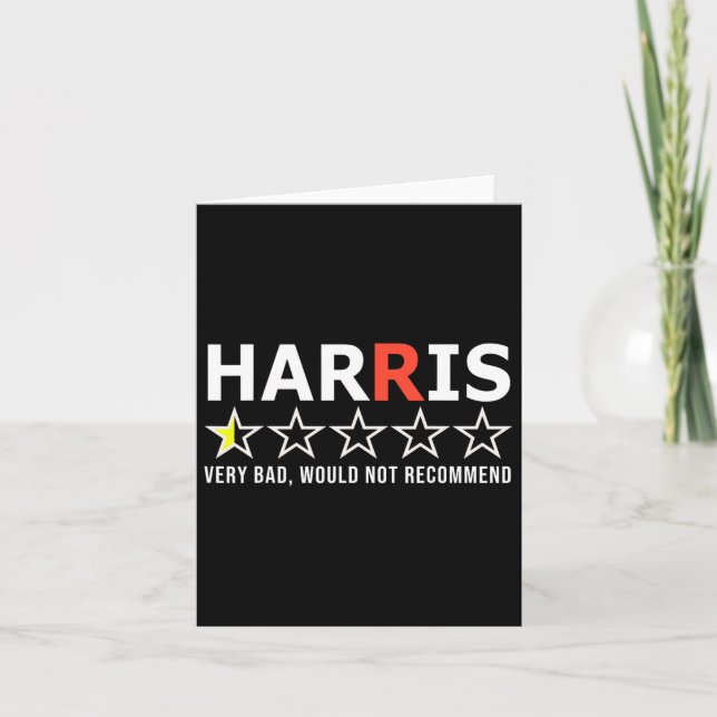Lönsam Kamala Harris mycket dålig skulle inte reko Kort (Framsida)