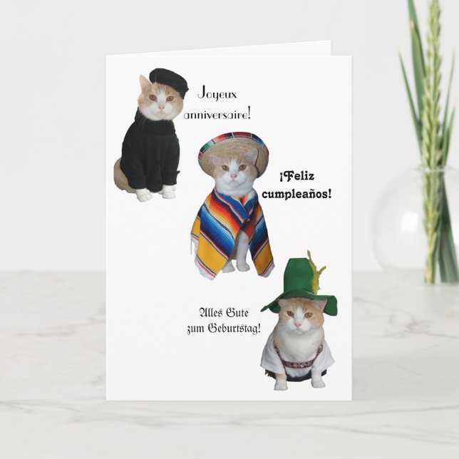 Lönsam katt/Kattunge Grattis på födelsedagen på se Kort (Framsida)