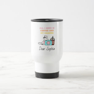 Lönsam katt med solglasögon och kamera&kaffe Humor Resemugg