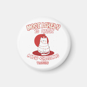 Lönsam katt som mest lockar en ny julklapp magnet