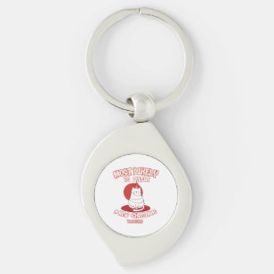 Lönsam katt som mest lockar en ny julklapp swirl silverfärgad nyckelring