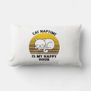 Lönsam kattcitat Cat naptime är min lycklig-timme Lumbarkudde