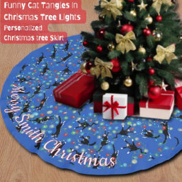 Lönsam katter i Anpassningsbarna Ljus i julklapp Julgransmatta Borstad Polyester