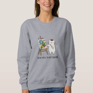 Lönsam kattlucka med penseldesign t shirt