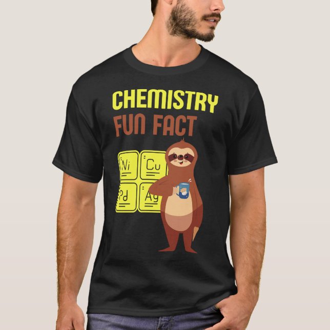 Lönsam kemi Sloth Art 75 T Shirt (Framsida)