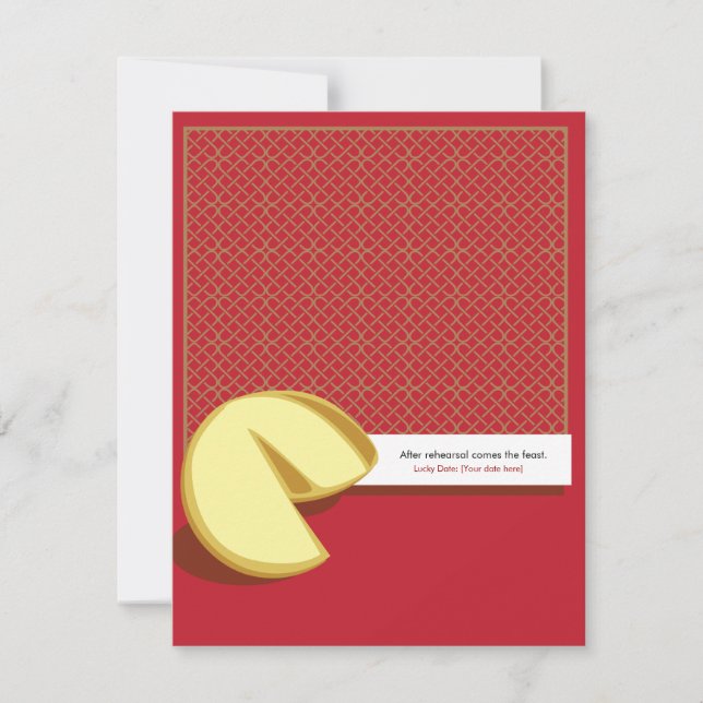 Lönsam kinesisk Fortune Cookie-inbjudan Inbjudningar (Framsida)