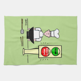 Lönsam kinesisk mat, Fry Wok Tecknad Kitchen Kökshandduk