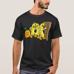 Lönsam knapp 3 Bananer och frukt av Orange Coola T Shirt